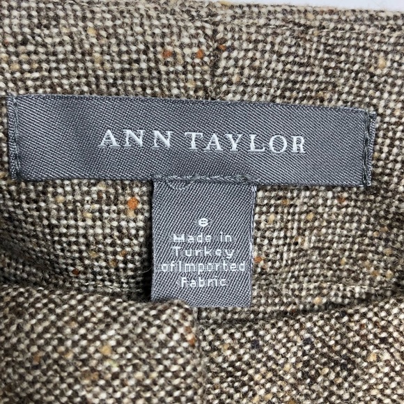 Ann Taylor Wide Leg Flat Front Wool Blend Trousers Sz 8 - Picture 7 of 9
